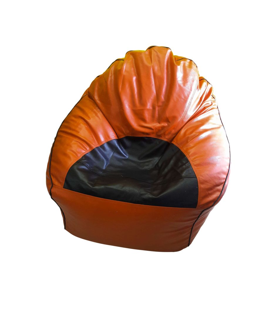 Mudha Bean Chair Classic Orange & Black