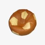 Soccer Bean Bag Classic - Light Brown & Off White