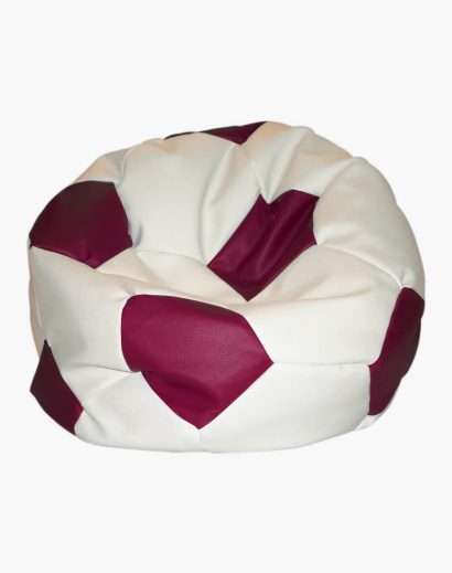 Soccer Bean Bag Classic - White & Maroon