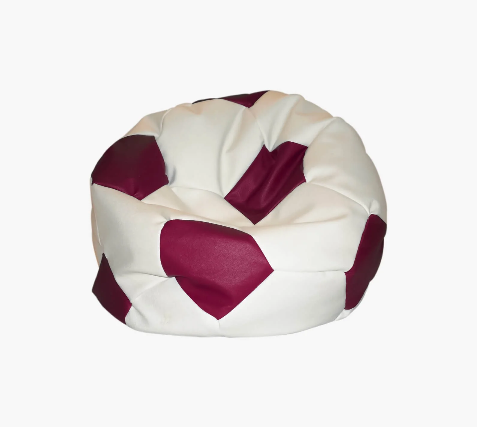 Soccer Bean Bag Classic - White & Maroon