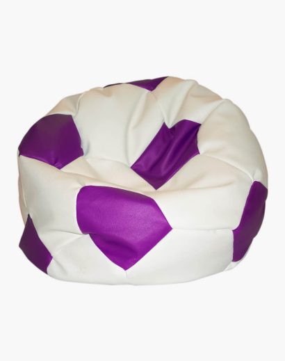 Soccer Bean Bag Classic - White & Purple