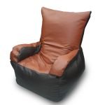 Bean Sofa Chair Classic Light Brown & Dark Brown