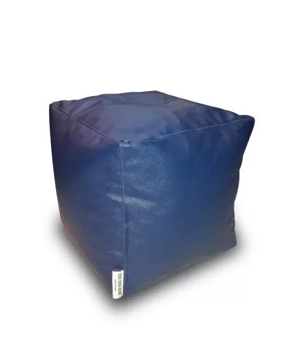 Bean Footrest Puffy Square Dark Blue